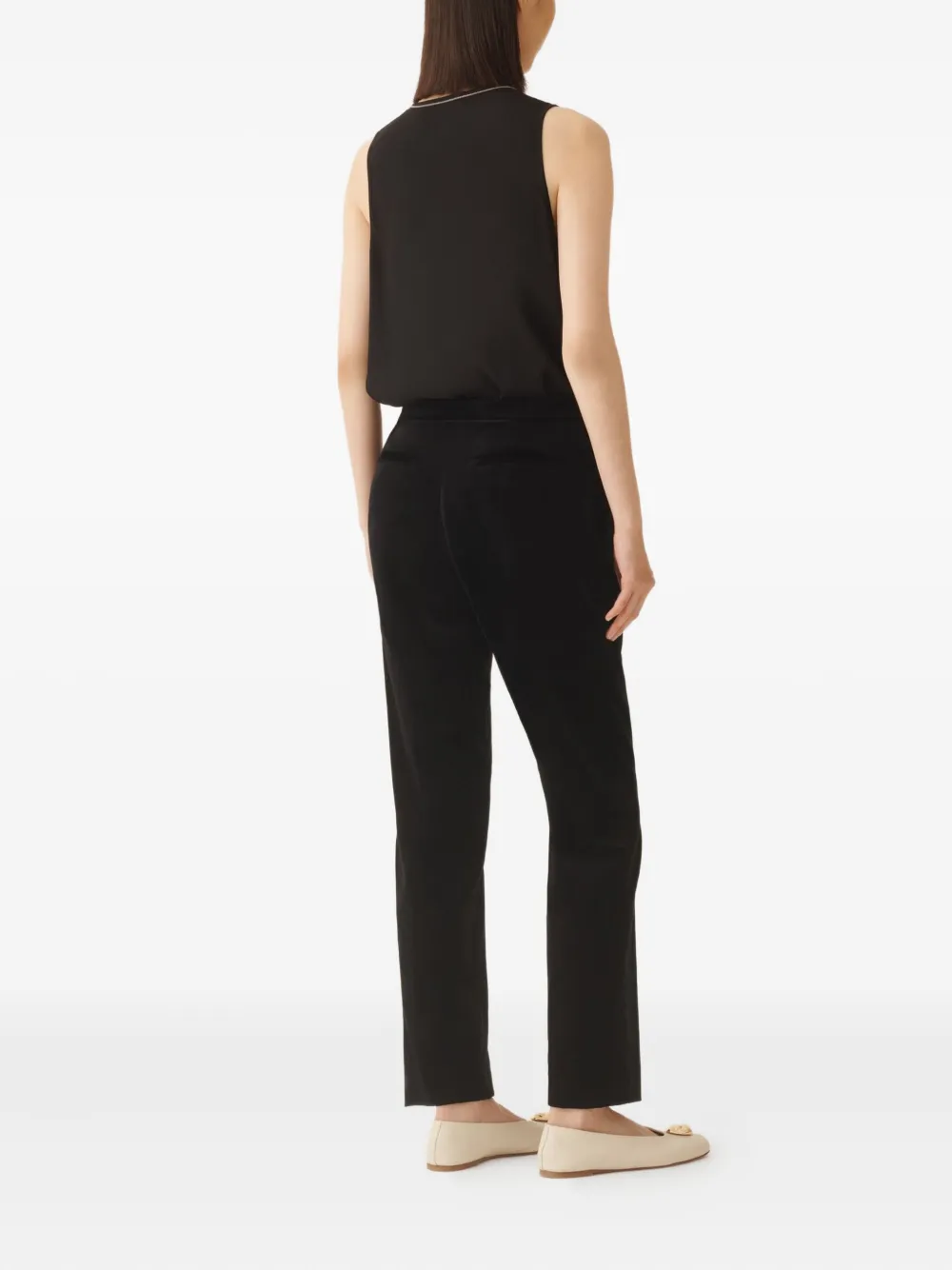 Fabiana Filippi Drawstring Side-pockets Trousers In Black