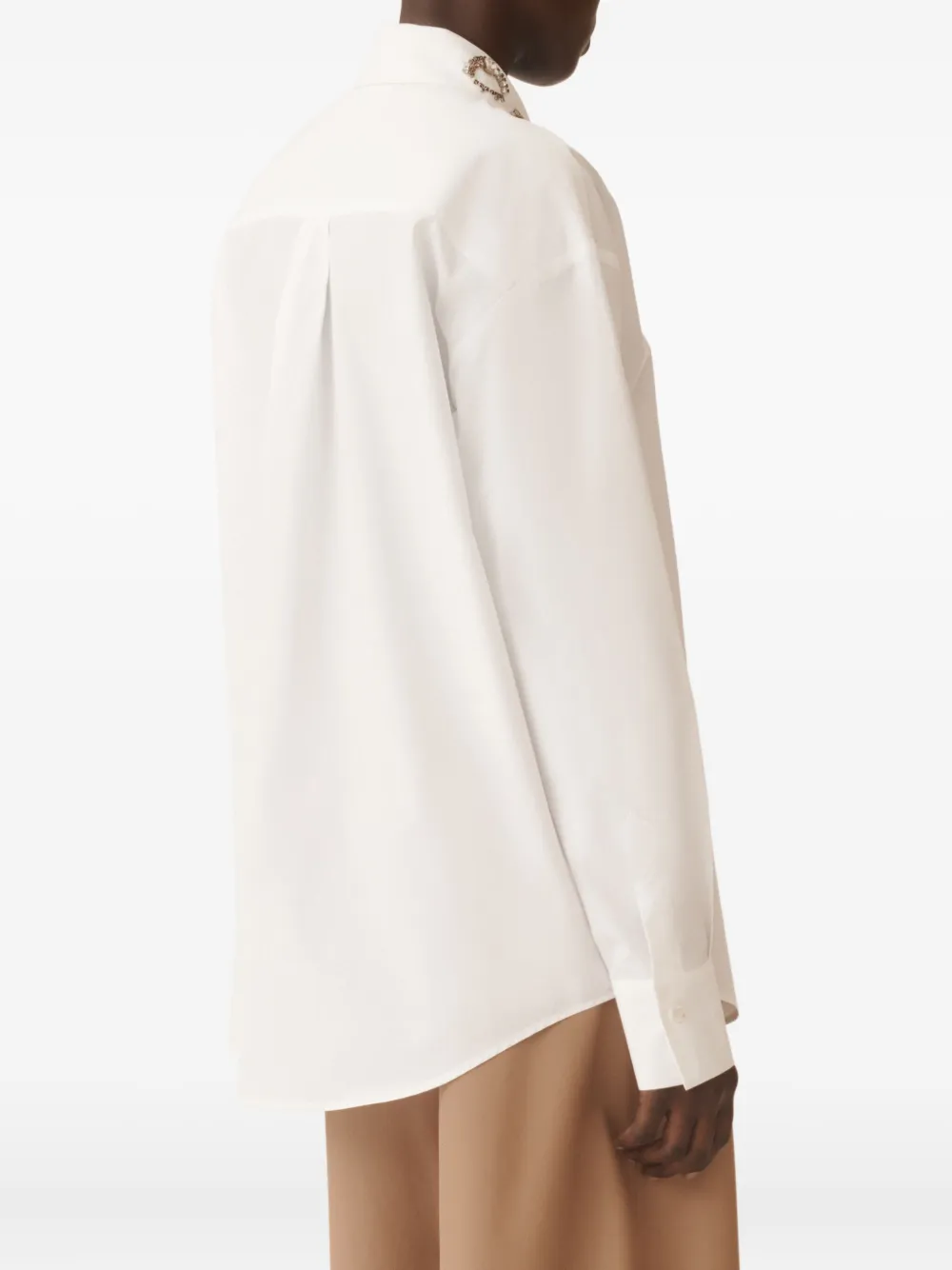 Fabiana Filippi Blouse met verfraaide kraag Wit