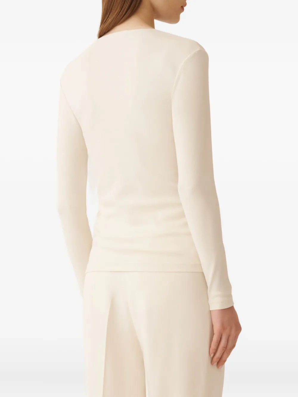 Fabiana Filippi T-shirt met V-hals Beige