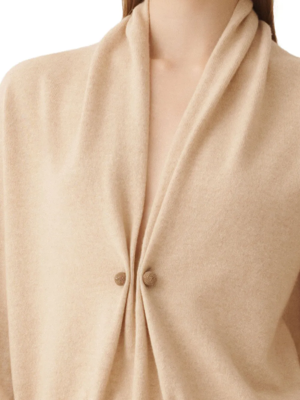 Fabiana Filippi Vest met geknoopte knopen Beige