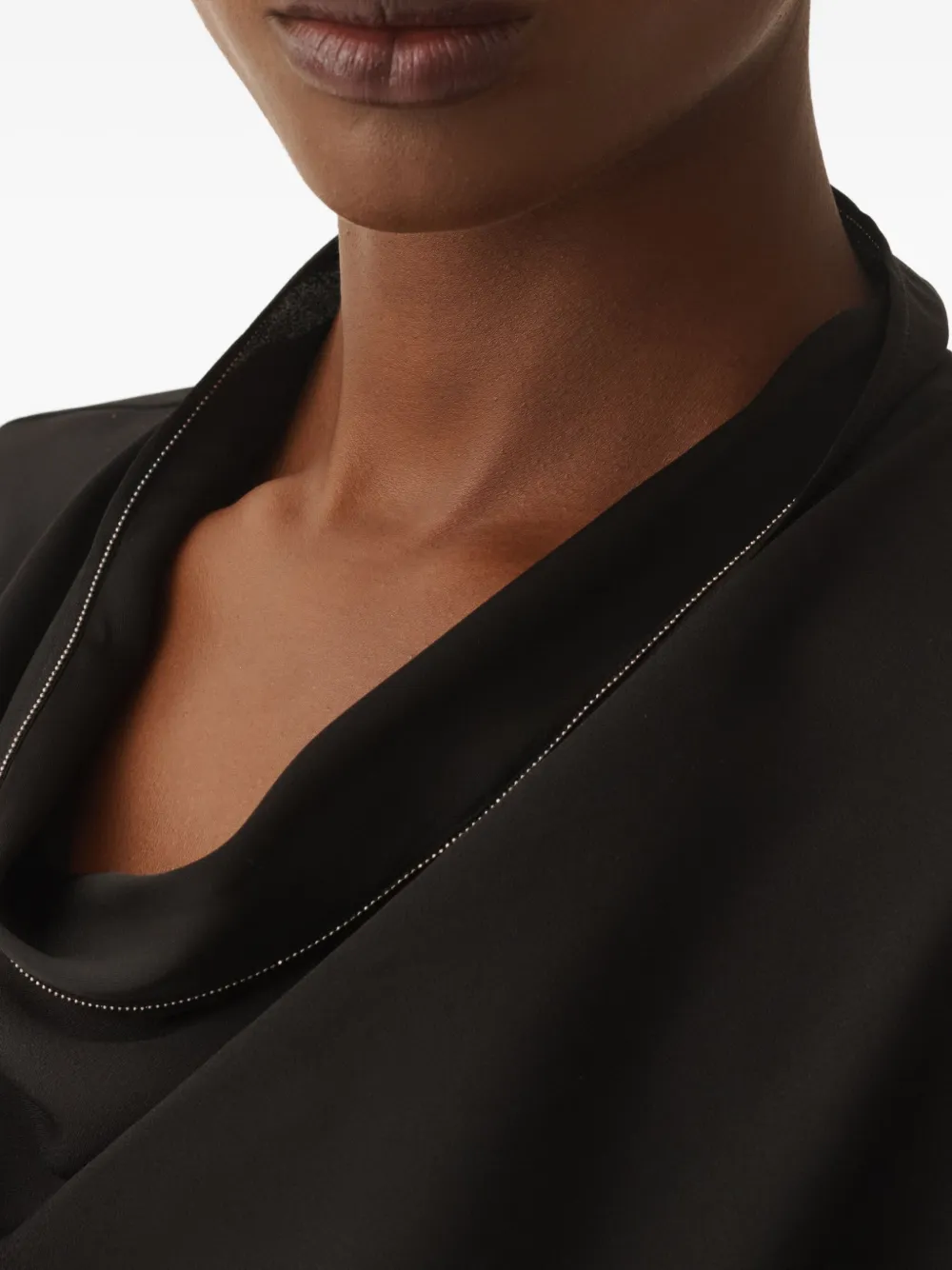 Fabiana Filippi Satijnen shirt Zwart