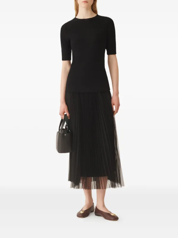 FABIANA FILIPPIブラックチュールスカート♡40 Fabiana Filippi プリーツ チュールスカート | ブラック | FARFETCH JP