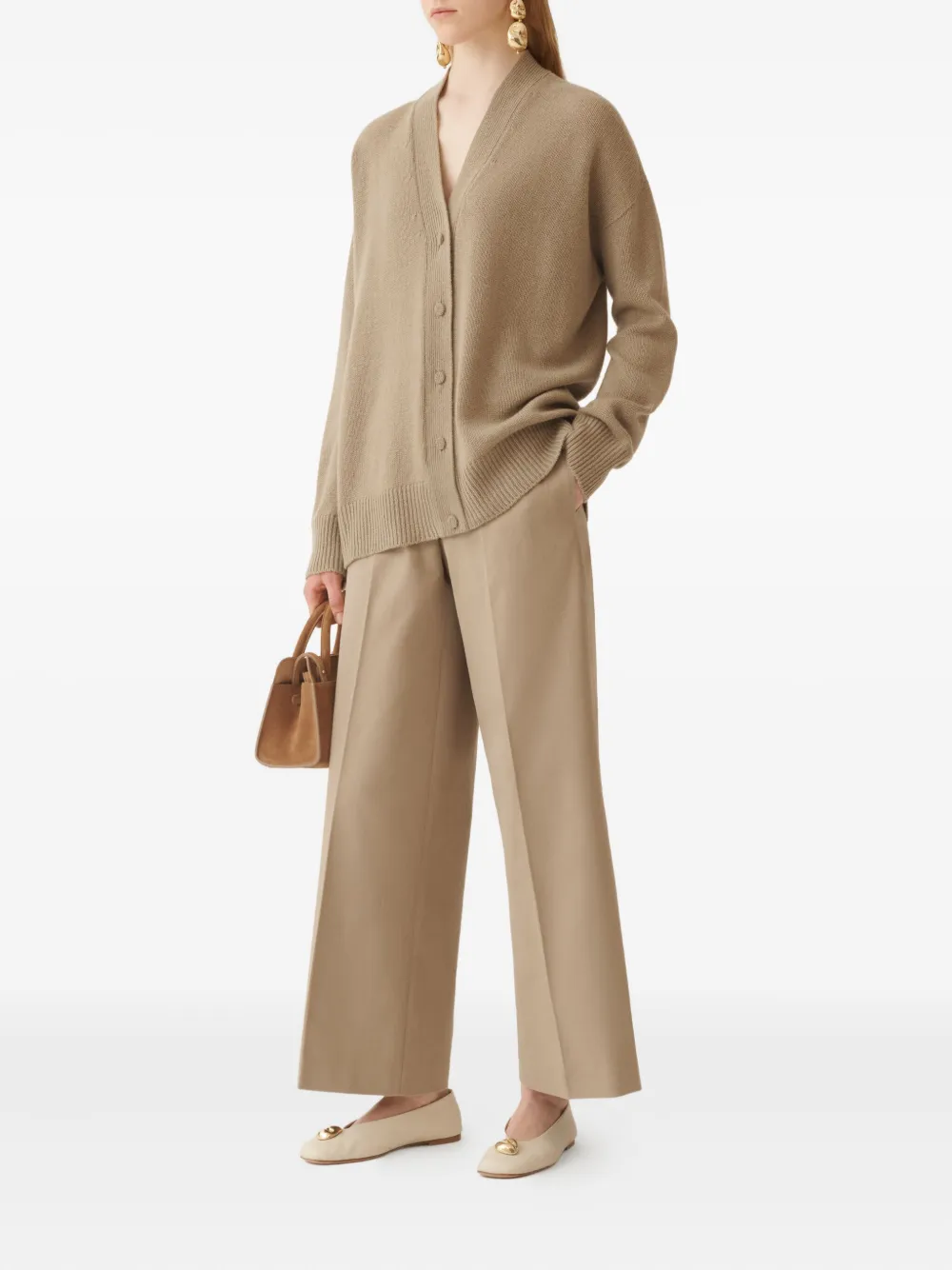 Fabiana Filippi Vest met V-hals Beige