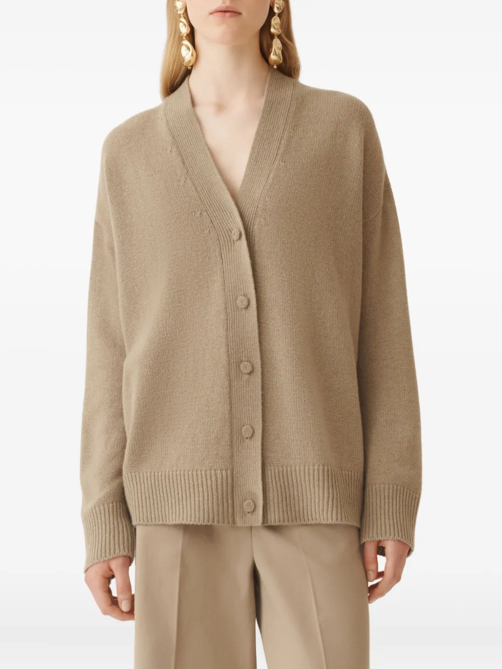 Fabiana Filippi Vest met V-hals Beige