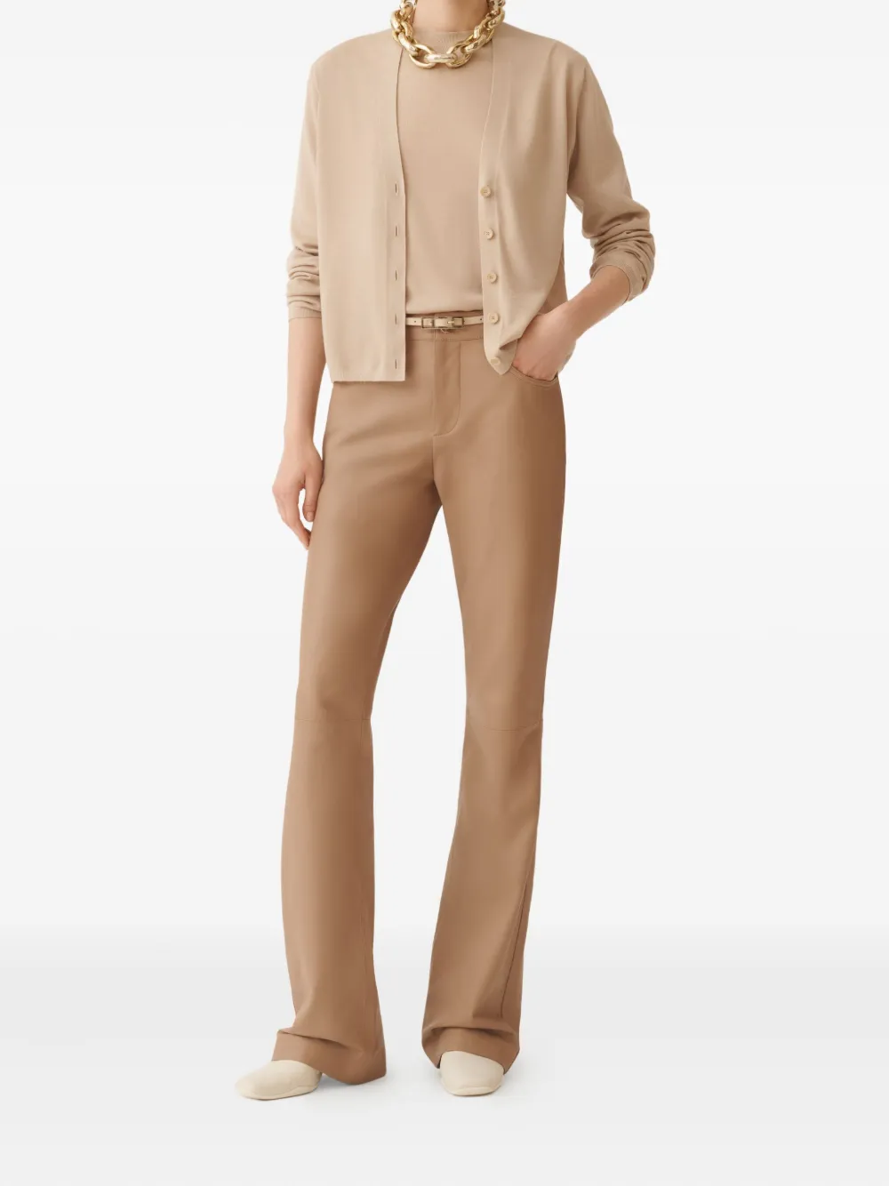 Fabiana Filippi Fijngebreid vest Beige