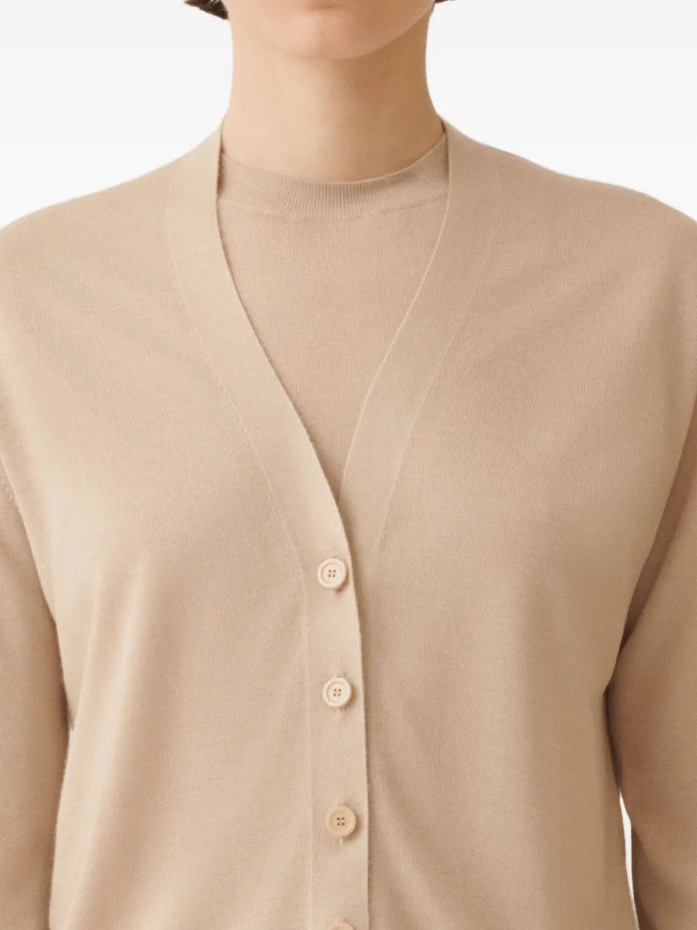 Fabiana Filippi Fijngebreid vest Beige