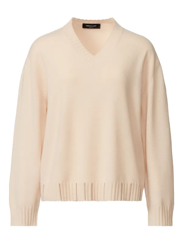 Fabiana Filippi Vネック セーター | ニュートラル | FARFETCH JP
