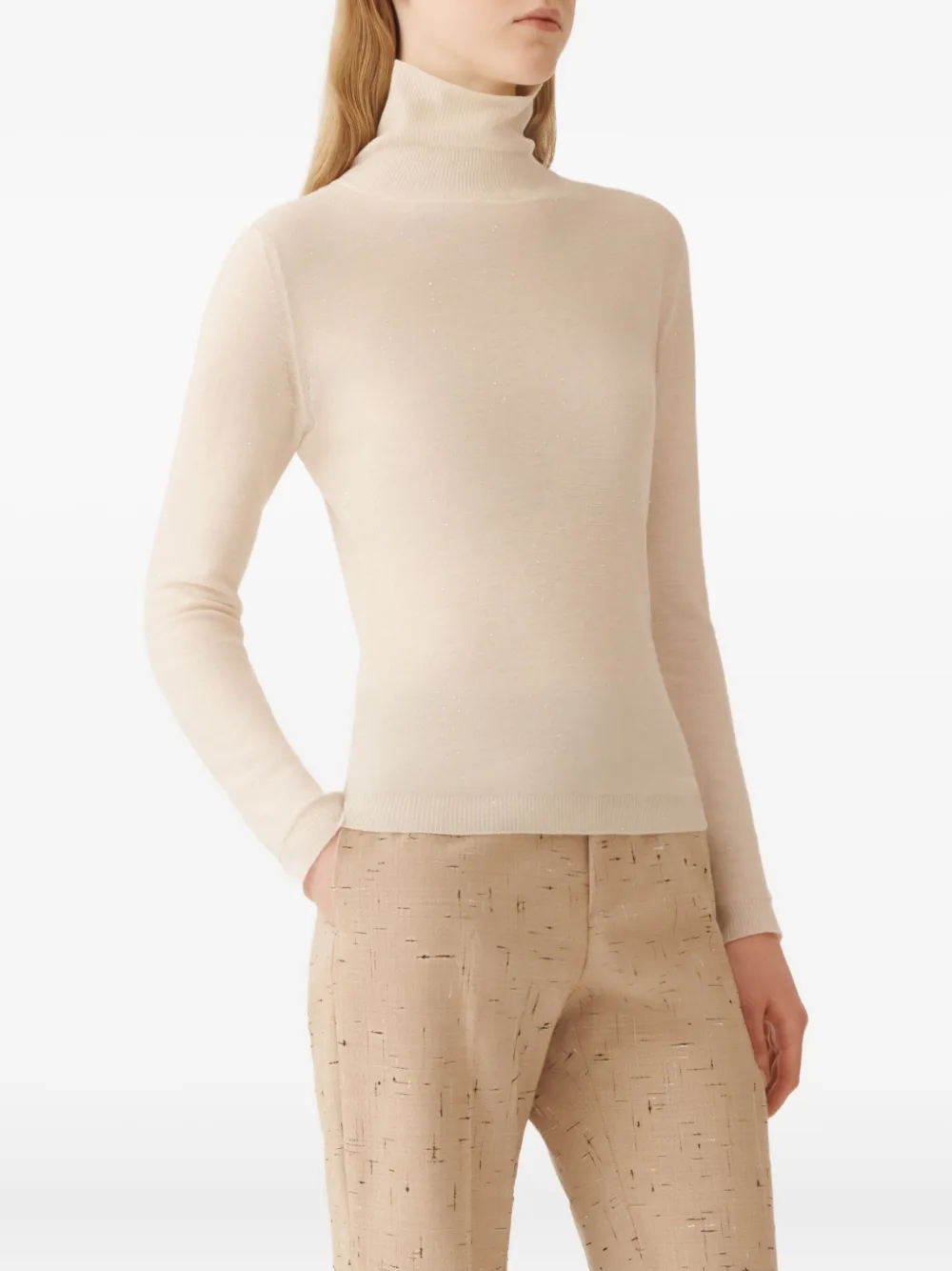 Fabiana Filippi Coltrui verfraaid met pailletten Beige