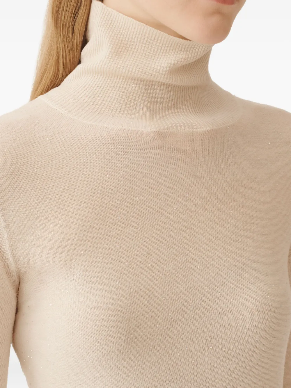 Fabiana Filippi Coltrui verfraaid met pailletten Beige