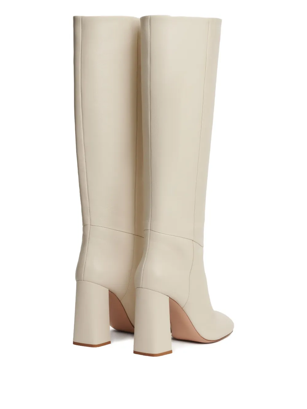 Fabiana Filippi block-heel leather boots White