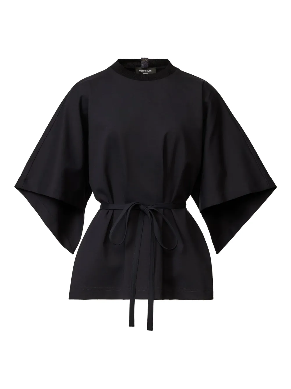 Fabiana Filippi Blouse met wijde mouwen en gestrikte taille Blauw