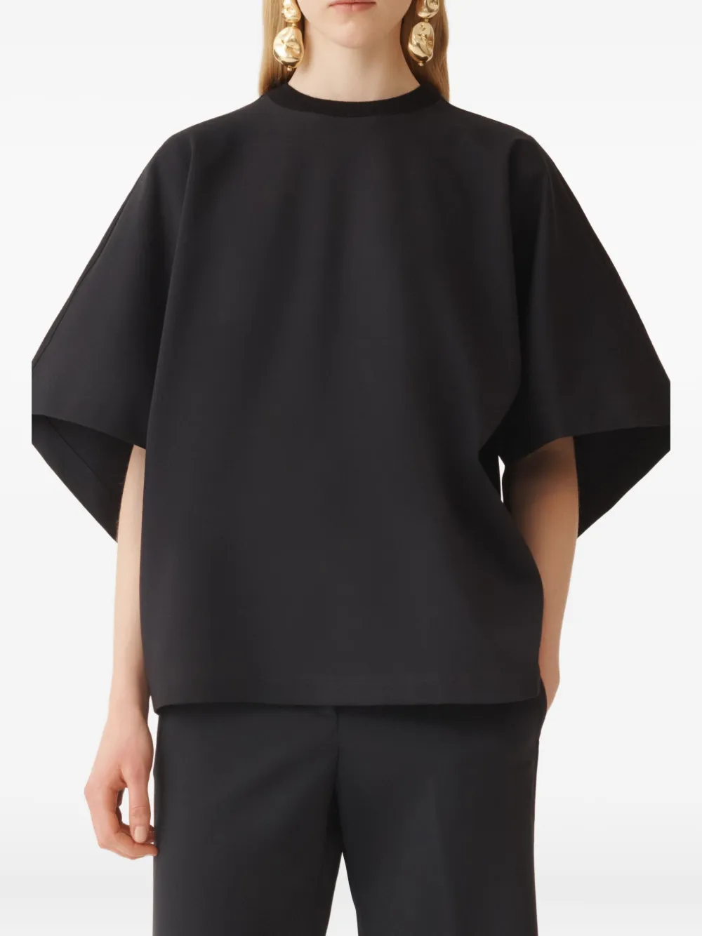 Fabiana Filippi Blouse met wijde mouwen en gestrikte taille Blauw