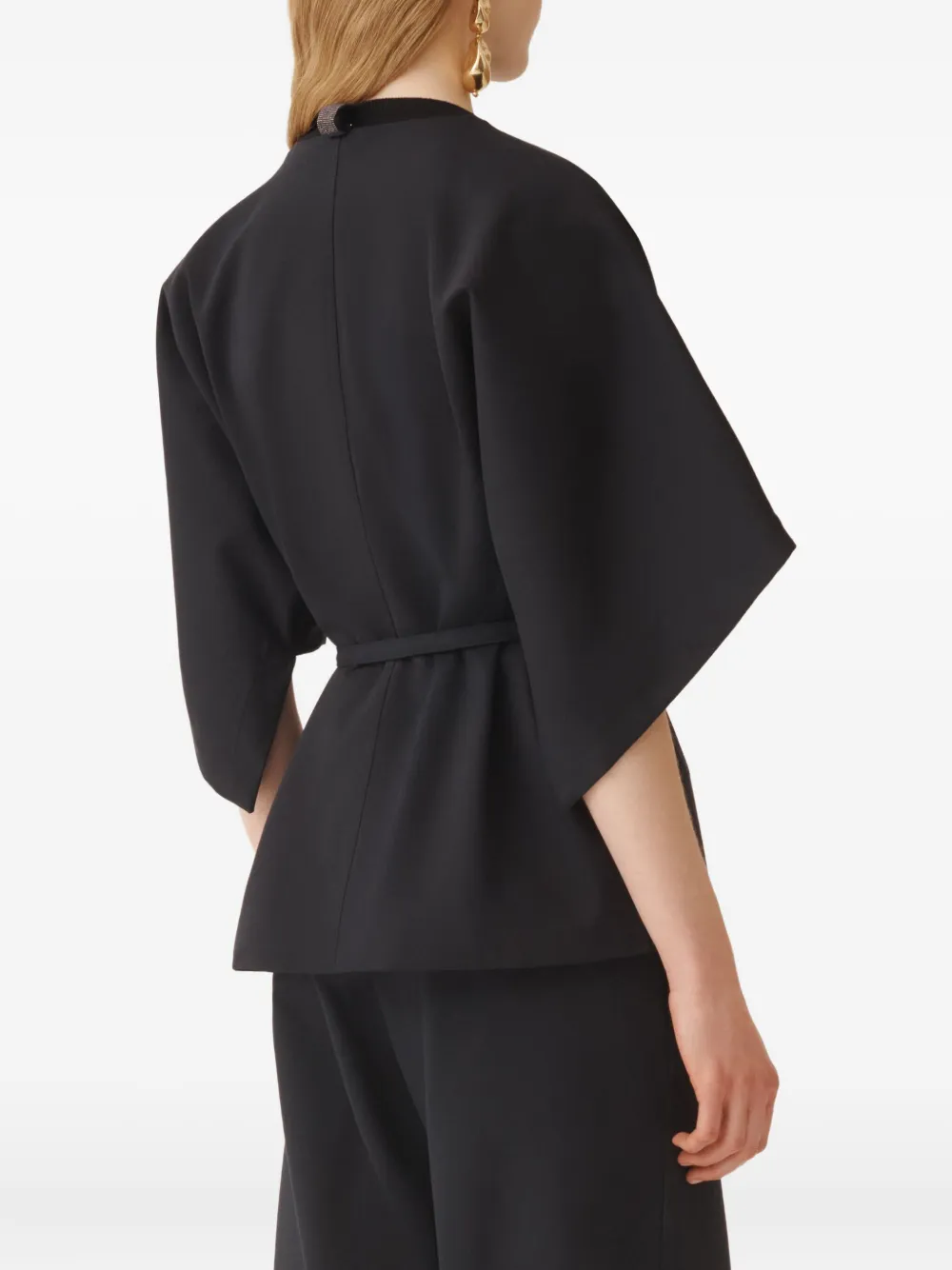 Fabiana Filippi Blouse met wijde mouwen en gestrikte taille Blauw