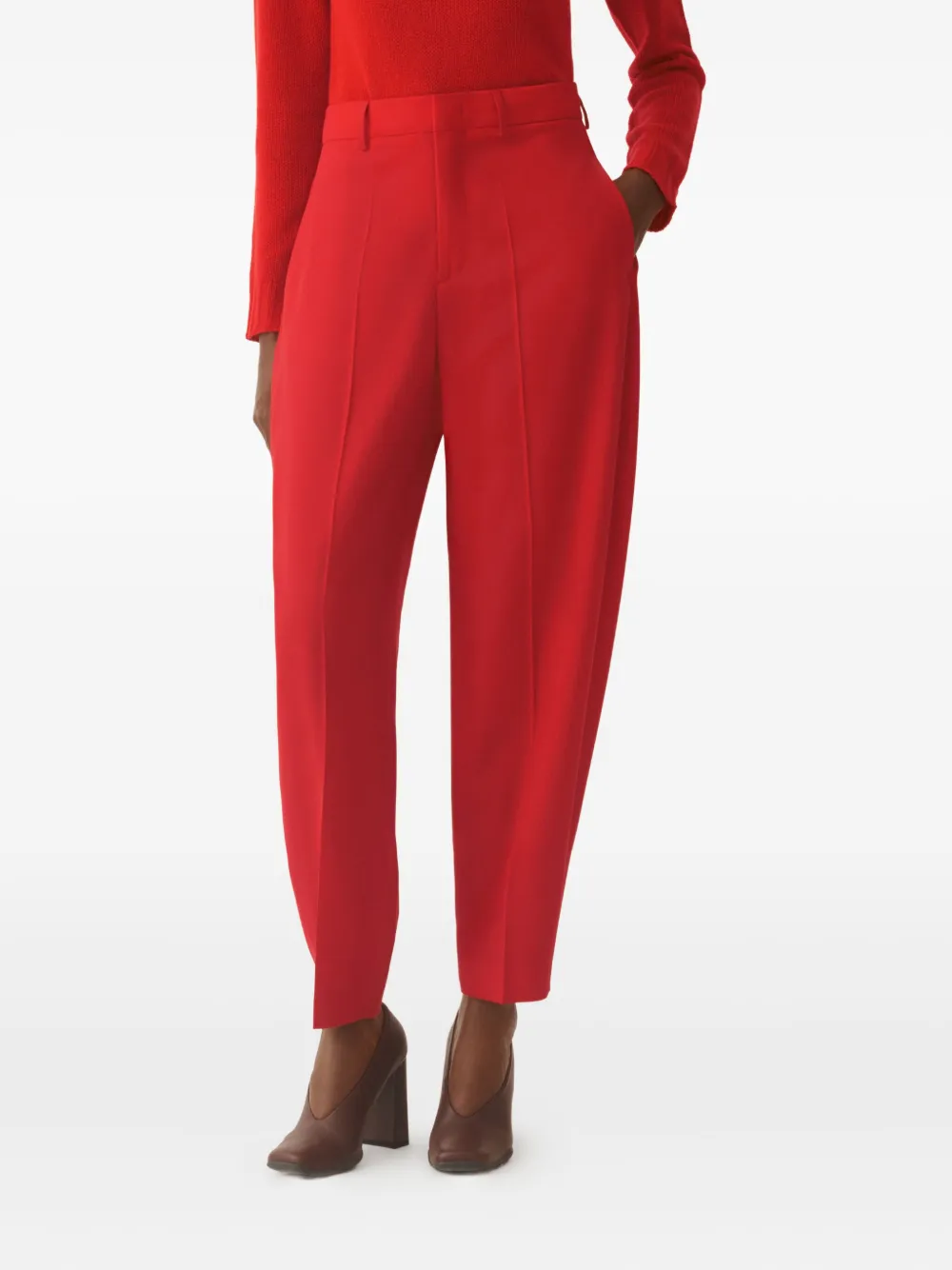 Fabiana Filippi Pleated-pocket Trousers In Red