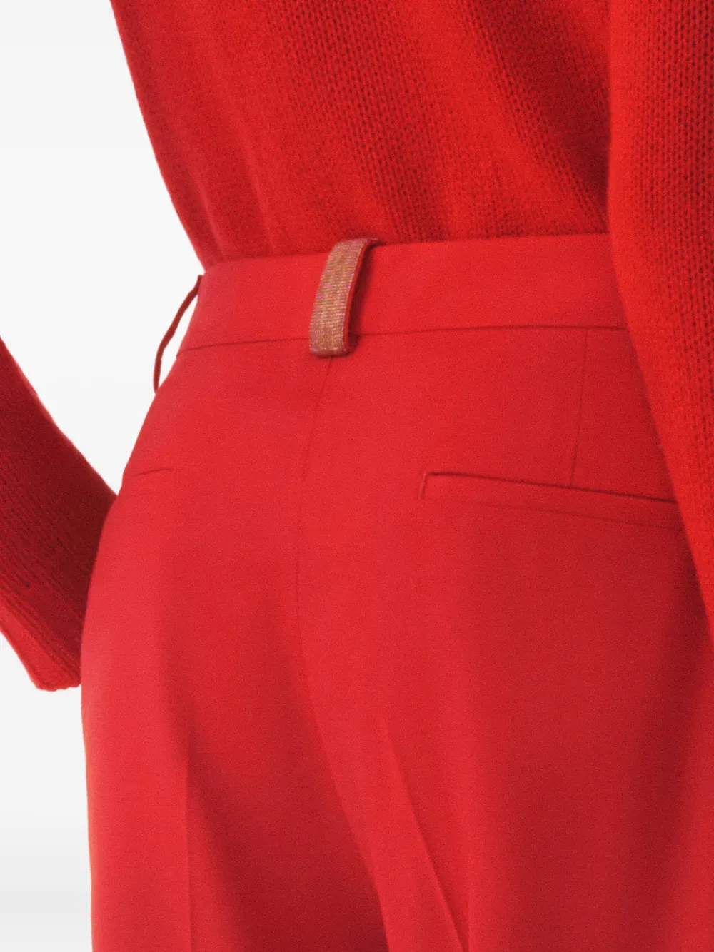 Fabiana Filippi Pleated-pocket Trousers In Red