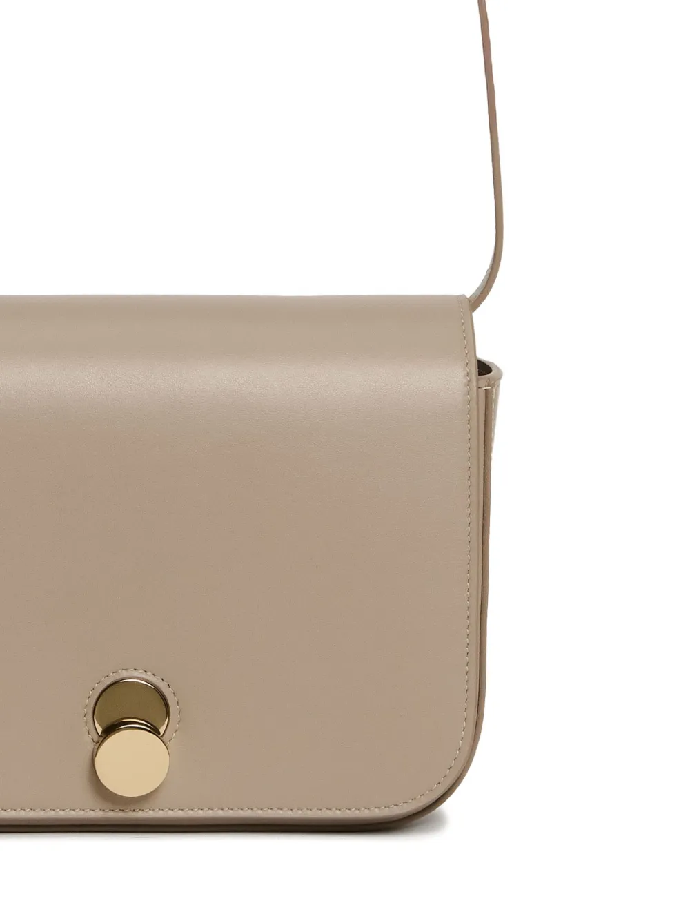 Fabiana Filippi Circular-fastening Leather Shoulder Bag In Gray