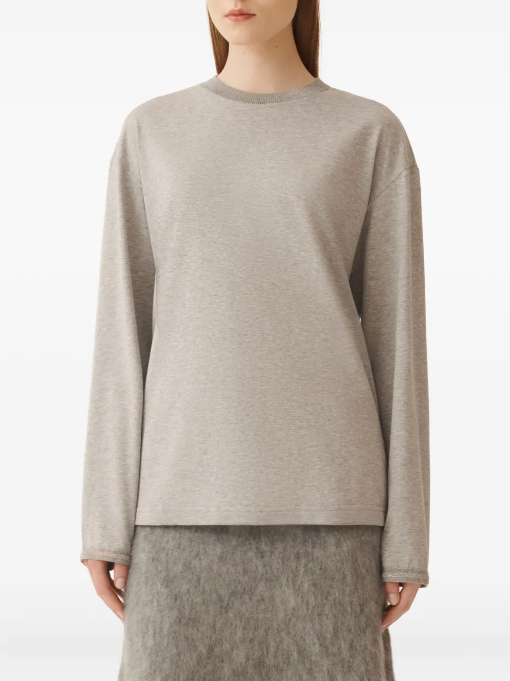 Fabiana Filippi Jersey T-shirt In Neutral
