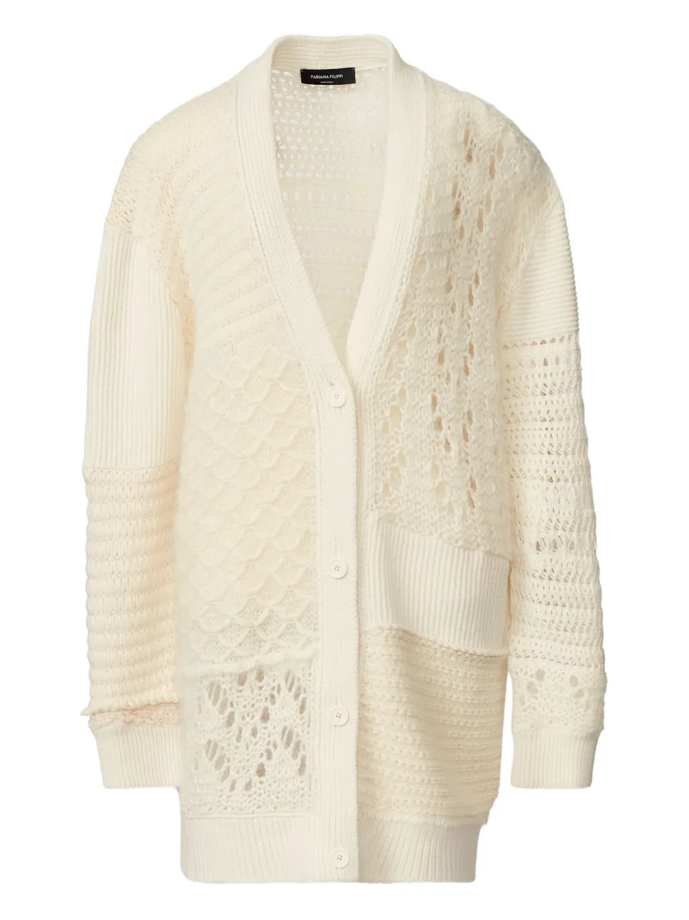 Fabiana Filippi Cardigan con design patchwork - Toni neutri
