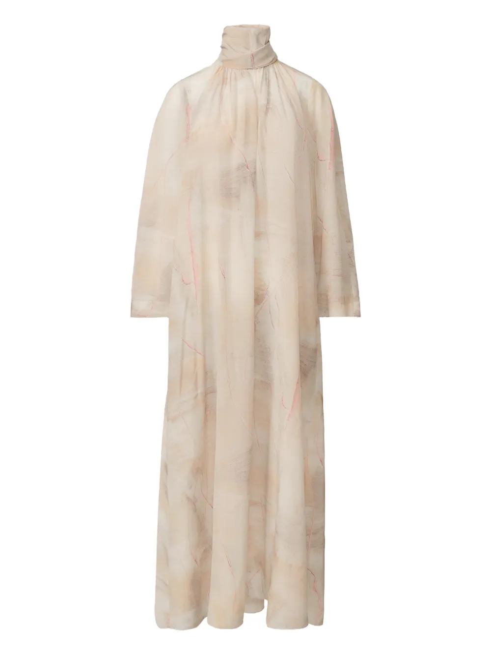 Fabiana Filippi Midi-jurk met abstracte print Beige