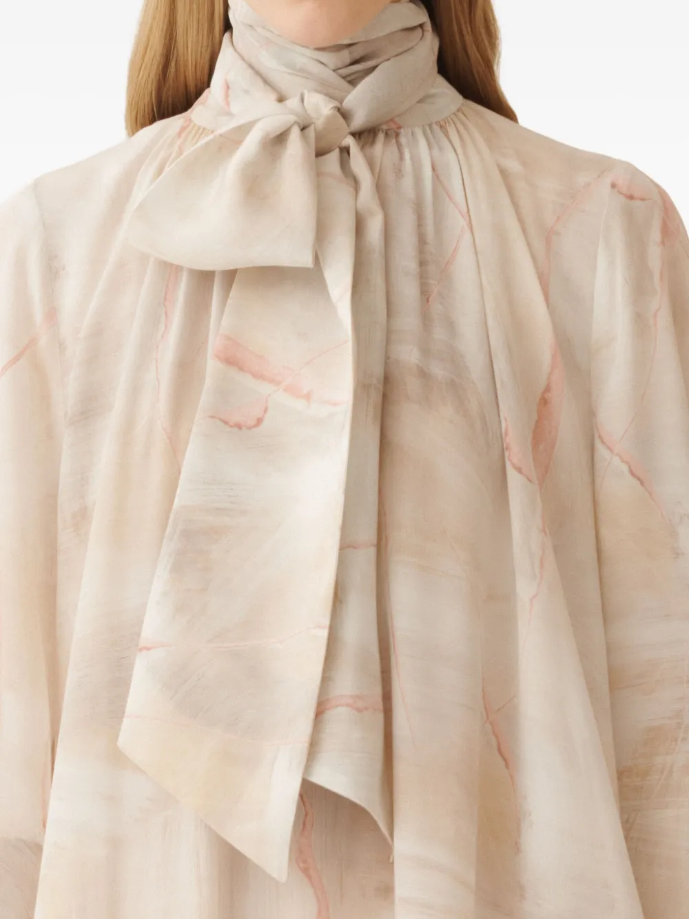 Abstract-Print Midi Dress