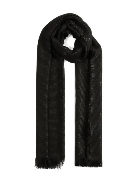 Fabiana Filippi metallic-thread fringed scarf