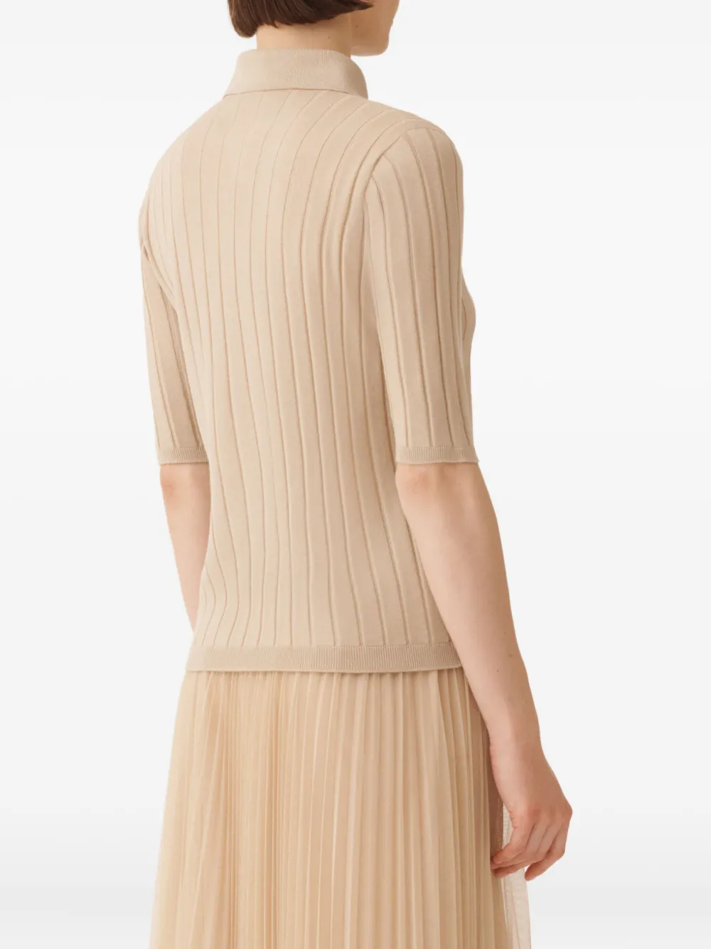 Fabiana Filippi Ribgebreide polotop Beige