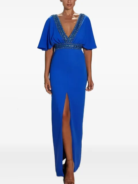 Maestri embellished V-neck maxi dress