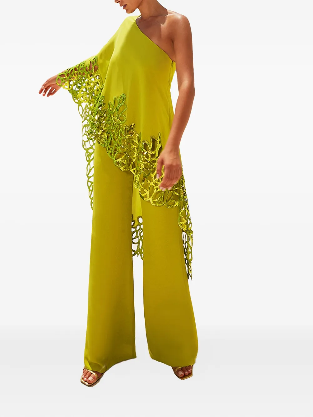 Maestri sequin-embellished one-shoulder jumpsuit | Full Length | Image 2