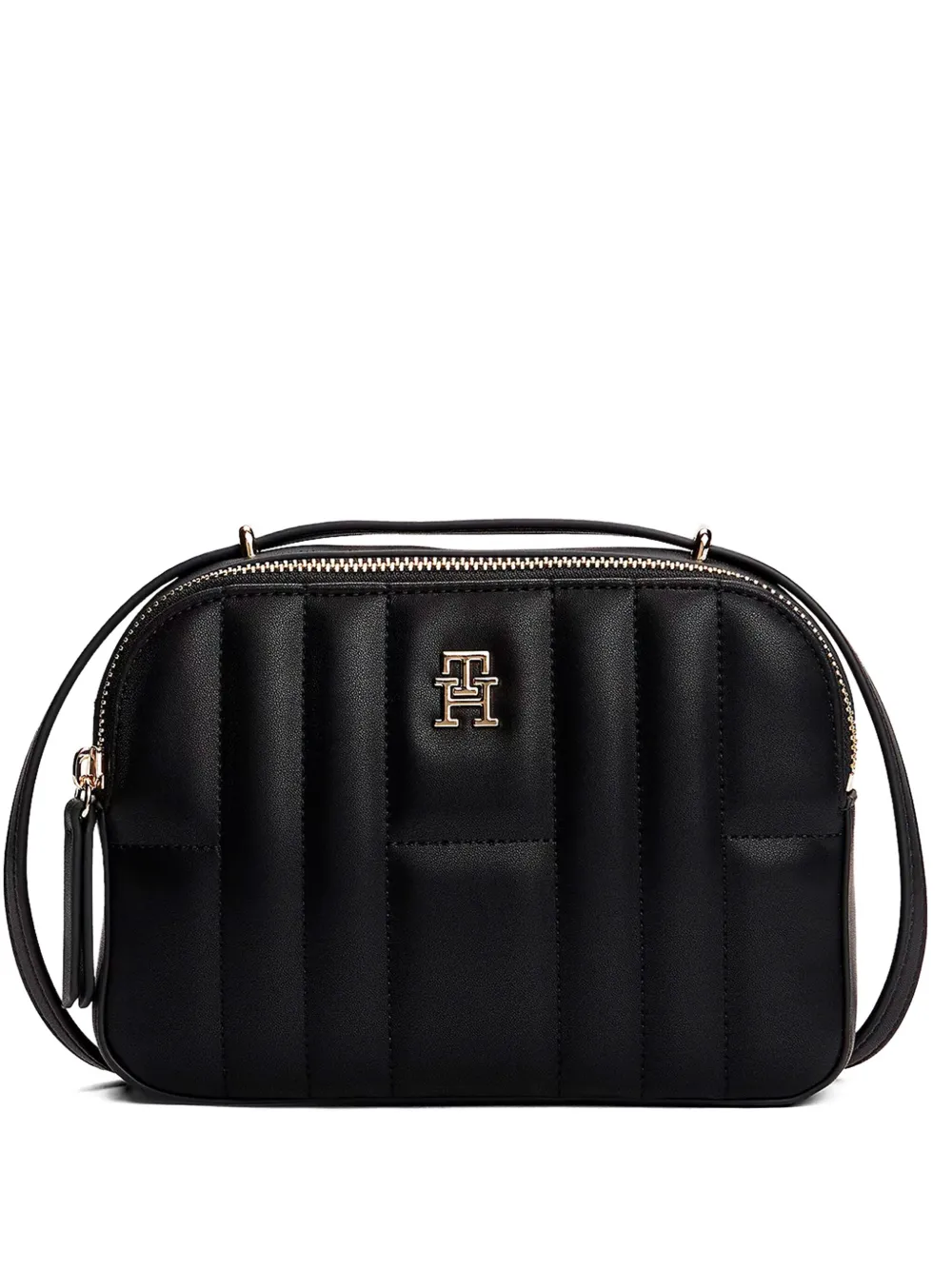 Tommy Hilfiger quilted logo-plaque shoulder bag | Black | Image 1
