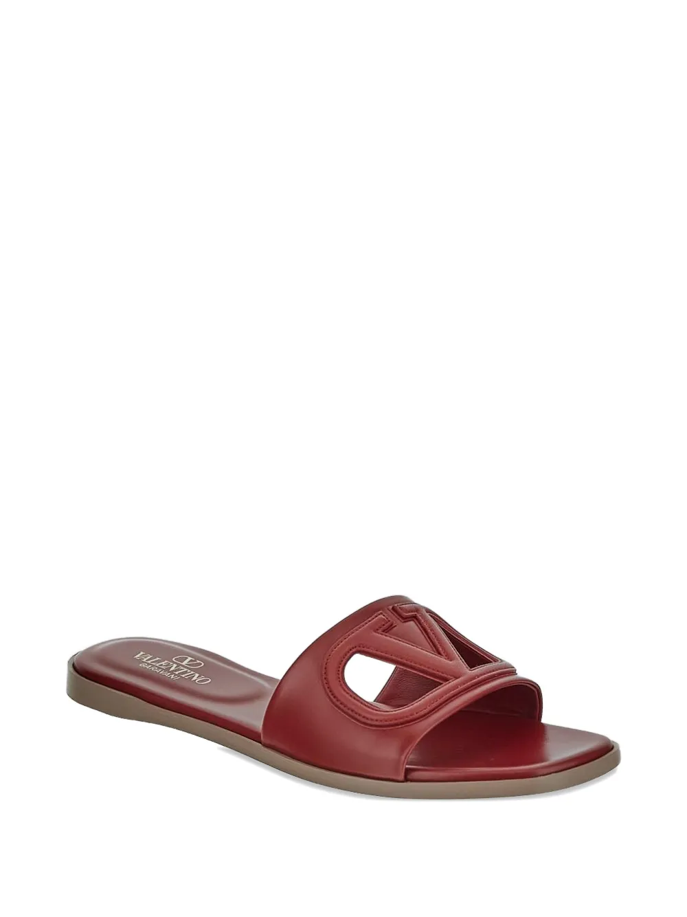 Valentino Garavani VLogo Signature flat leather sandals | Flat Sandals | Image 2