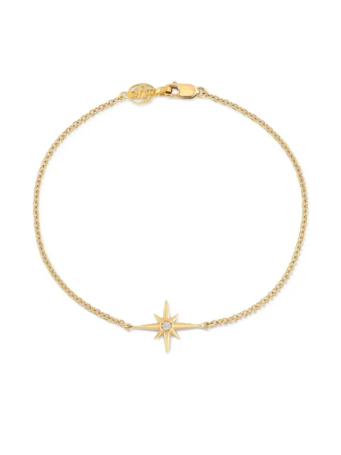DOWER AND HALL 14kt yellow gold Single North Star diamond bracelet