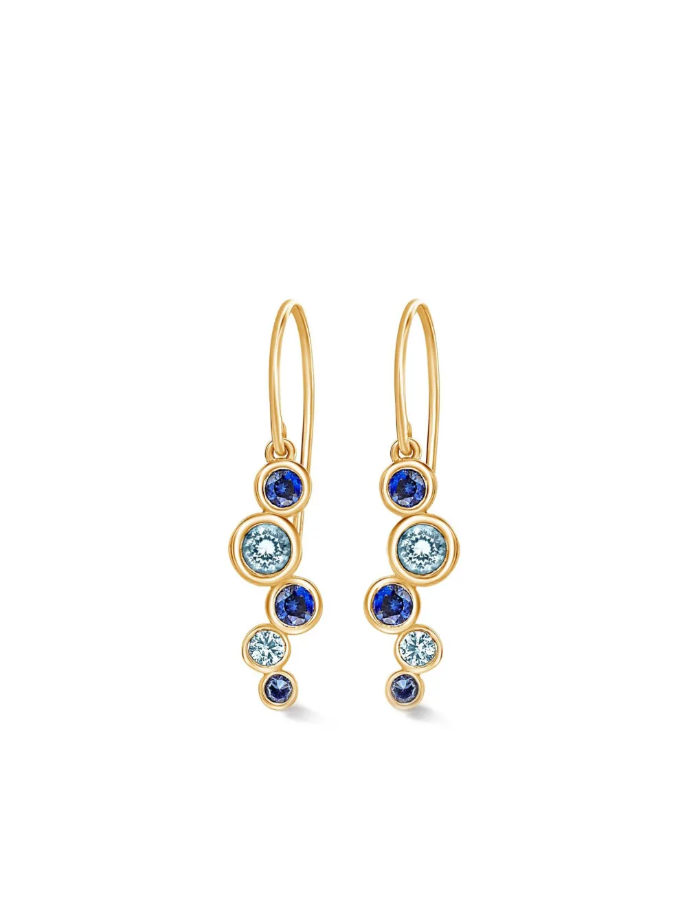 DOWER AND HALL 18kt yellow gold Cascade sapphire and aquamarine DOWER AND HALL 18kt yellow gold Cascade sapphire and aquamarine