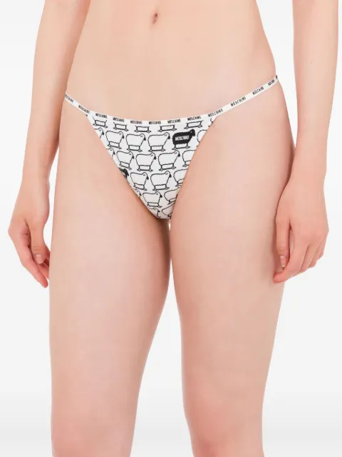 Moschino set de tres piezas de ropa interior con ovejas estampadas