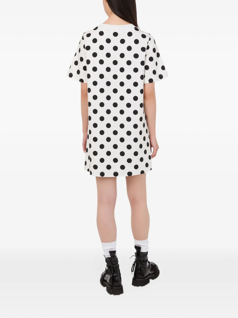Moschino Teddy mini-jurk met stippen Wit