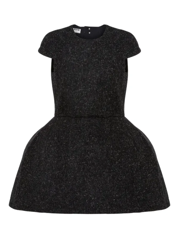 short black balloon dress SHORT BALLOON EFFECT DRESS - Black