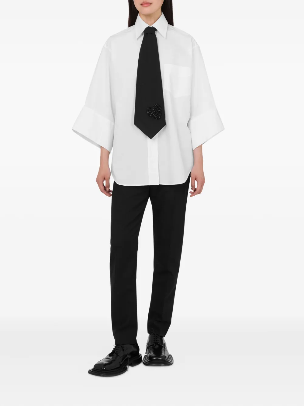 Moschino Blouse met opgestikte zak Wit