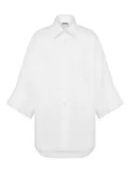 Moschino patch-pocket cotton shirt - White