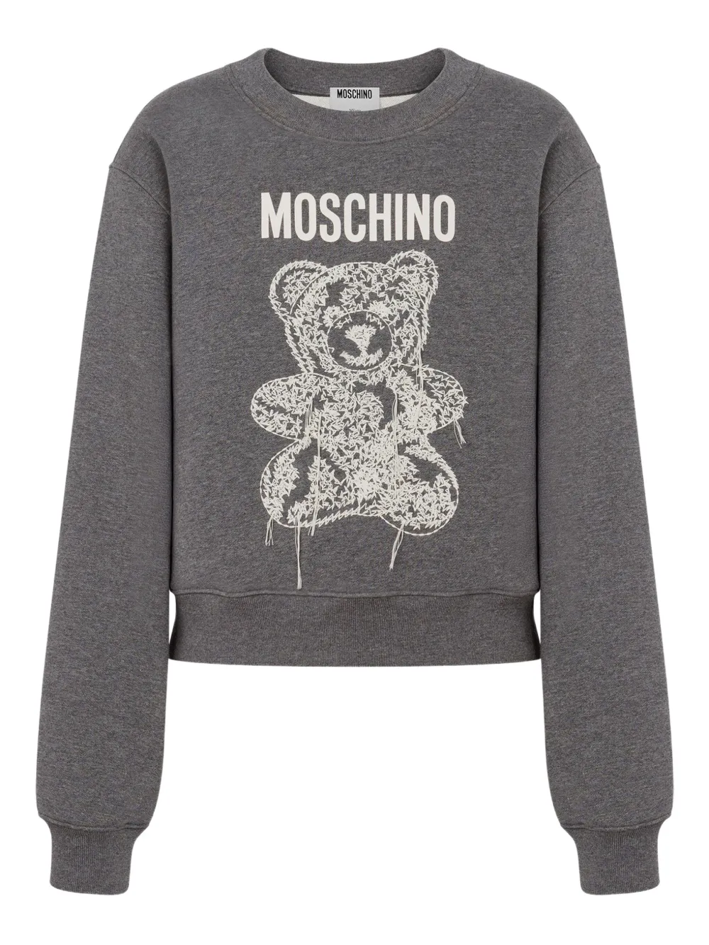 Moschino Sweater met geborduurd teddybeer Grijs