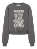 Moschino embroidered teddy-bear sweatshirt - Grey
