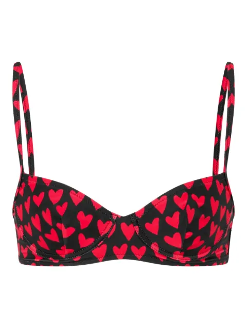 Moschino heart-print bikini top