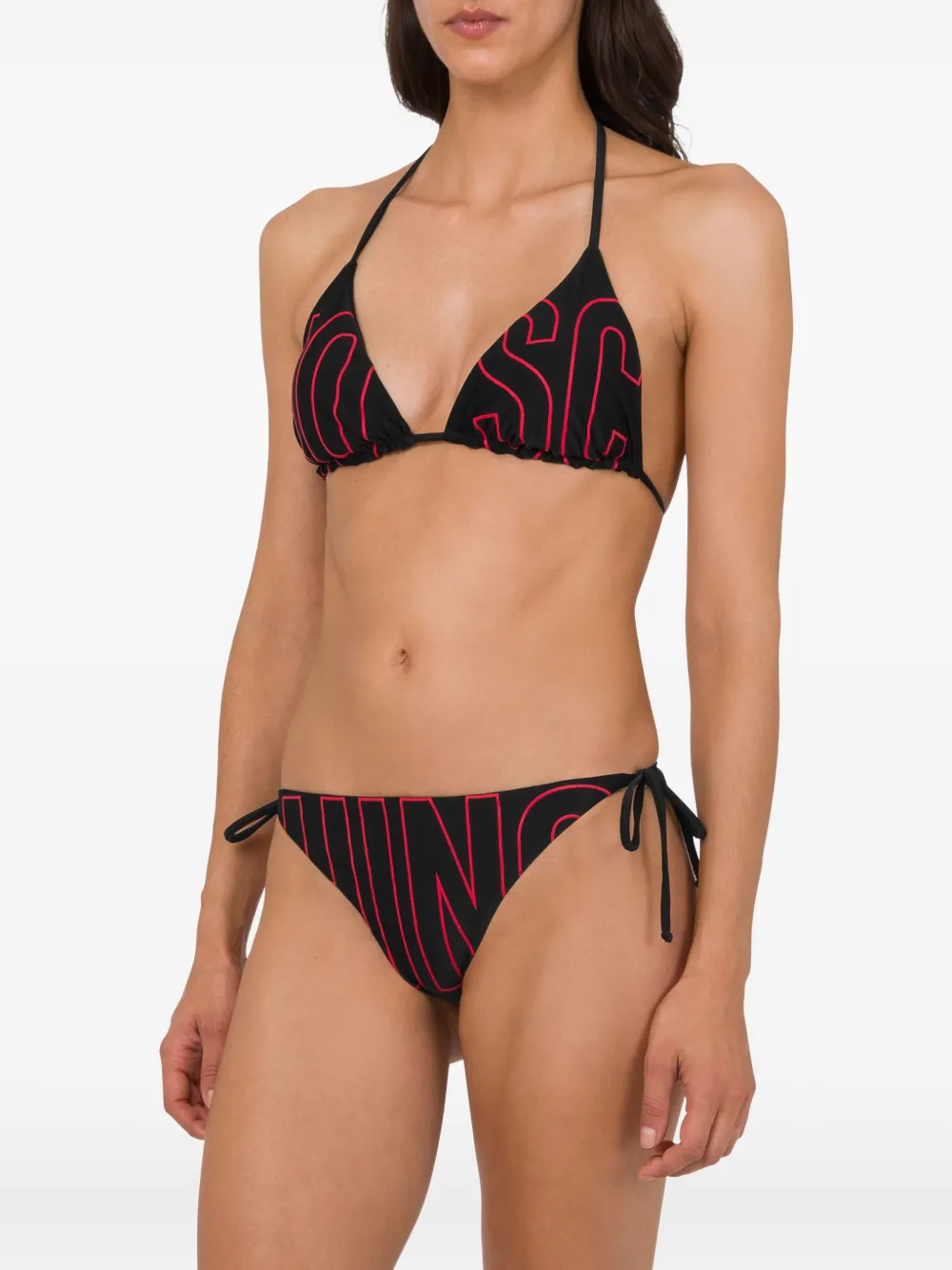 Moschino Bikini met logoprint Zwart