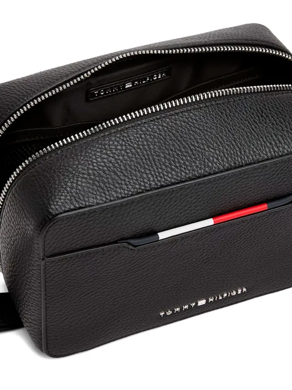 Tommy Hilfiger zip-top Handle Wash Bag Black FARFETCH IN