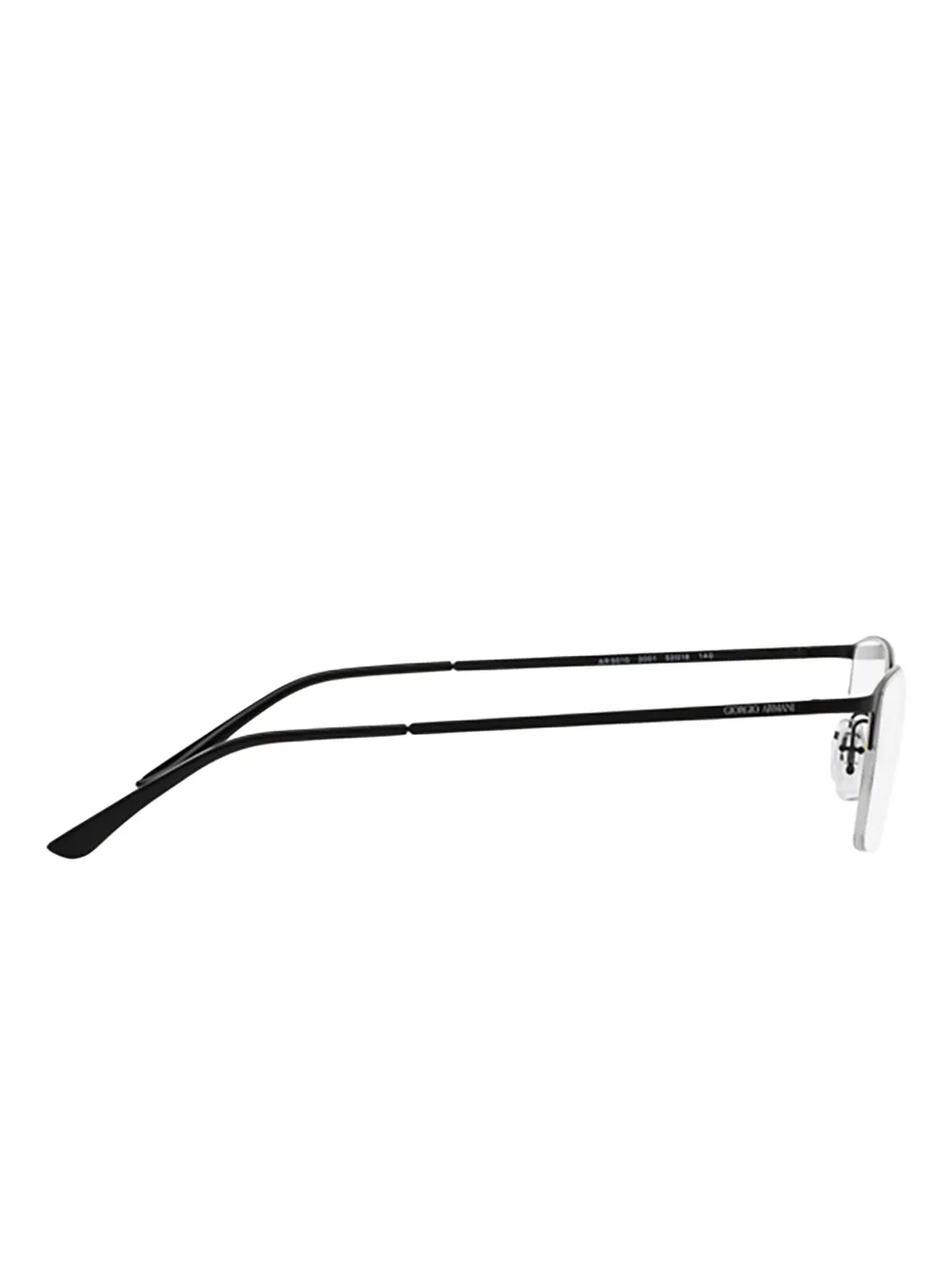 Giorgio Armani Bril met rechthoekig montuur Zwart