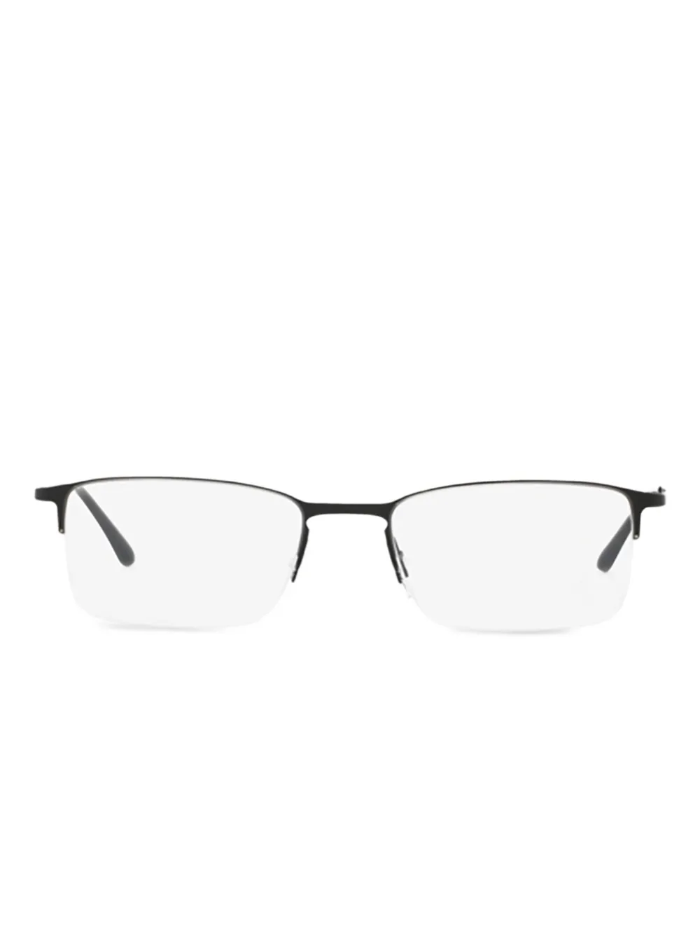 Giorgio Armani lentes con media armazón rectangular | negro | Image 1