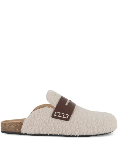 JW Anderson leather-trimmed wool loafers