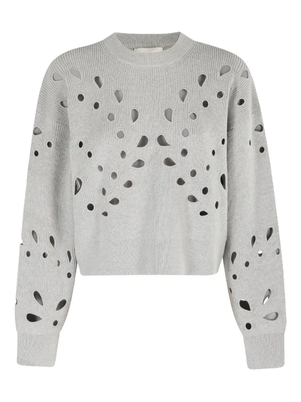 Ulla Johnson Cut-out Detail Sweater in Grey
