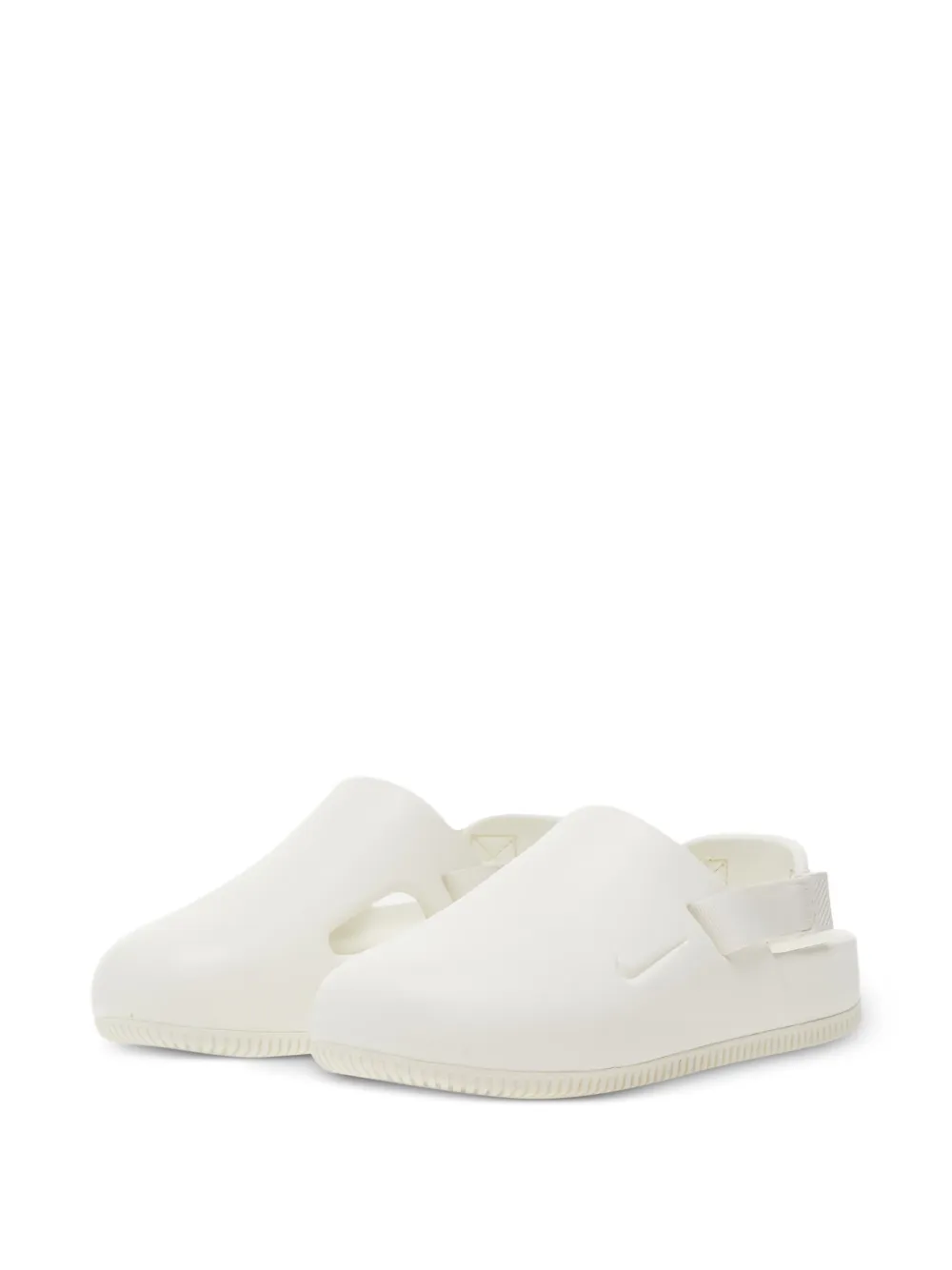 Nike debossed-logo slingback mules White