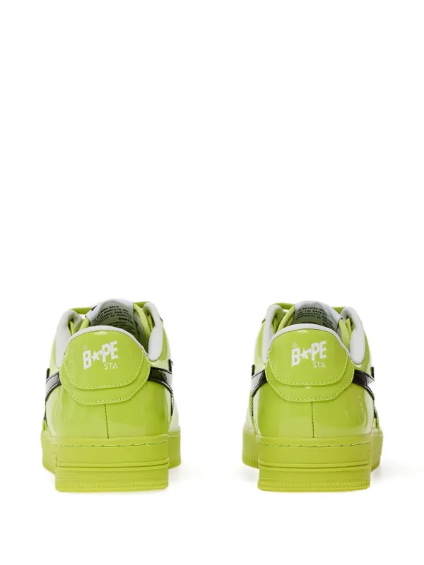 A BATHING APE® スターパッチ エナメルレザースニーカー