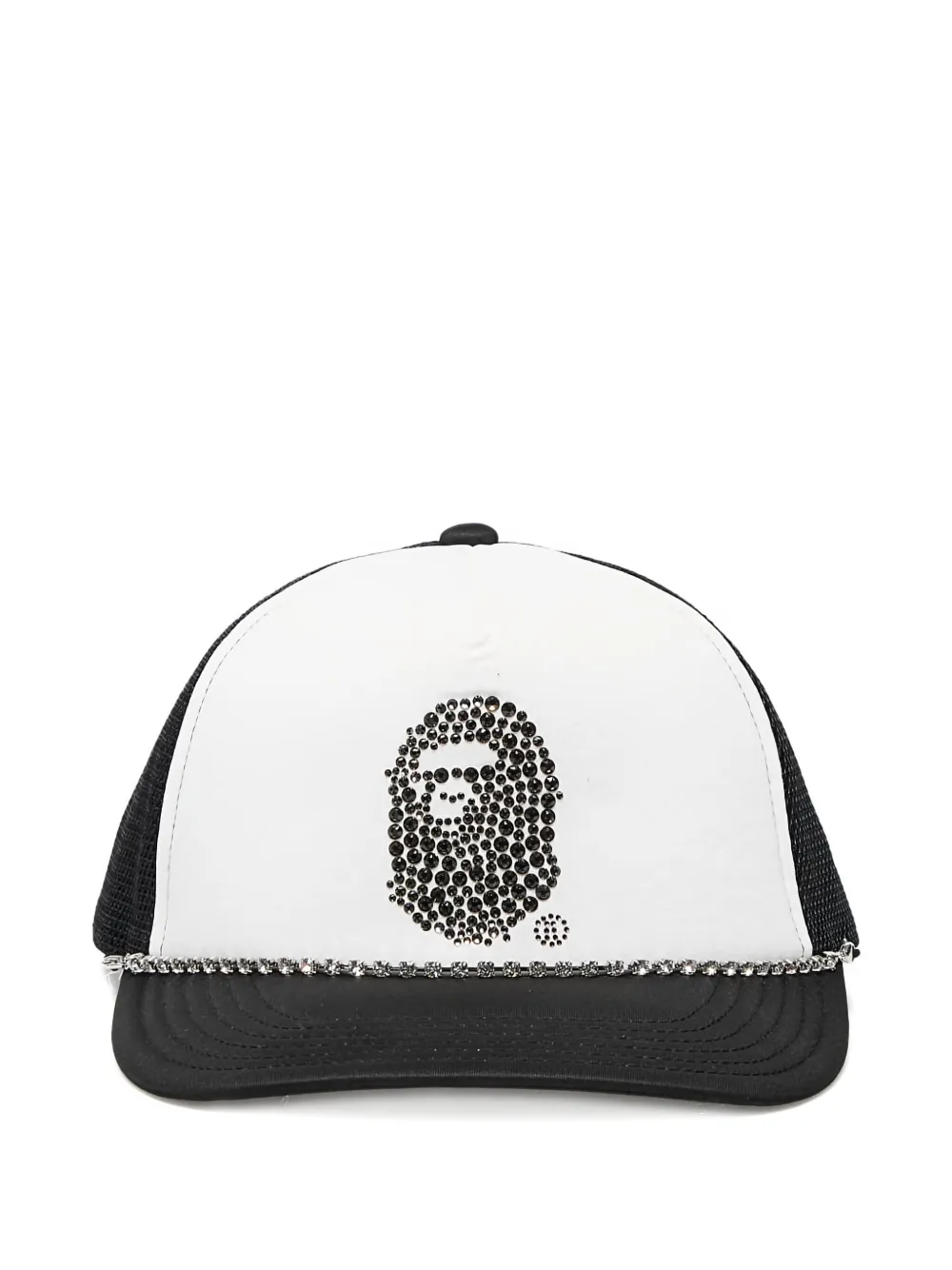 A BATHING APE x Swarovski Ape Head-embellished mesh cap Zwart