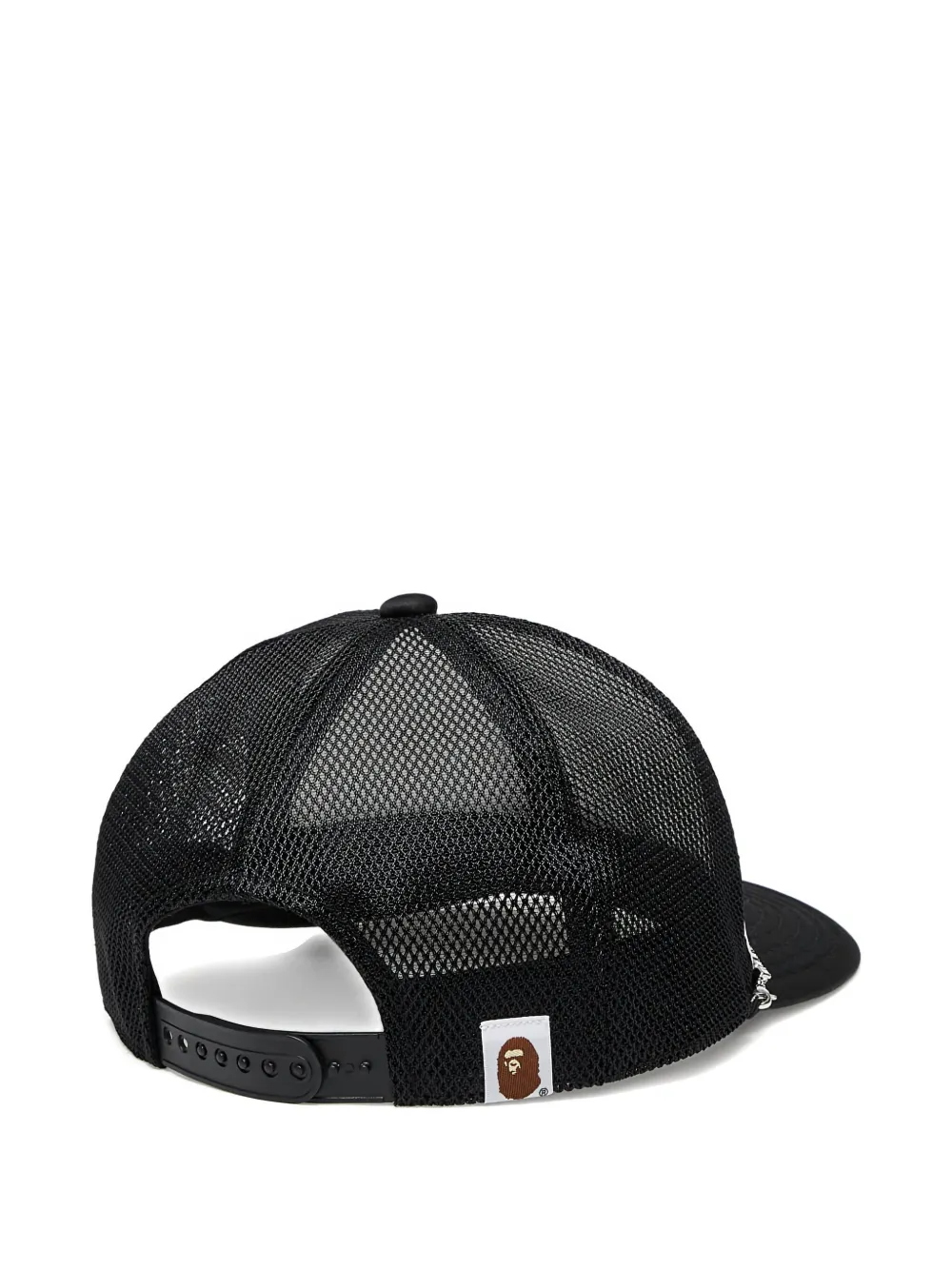 A BATHING APE x Swarovski mesh pet verfraaid met Ape Head Zwart